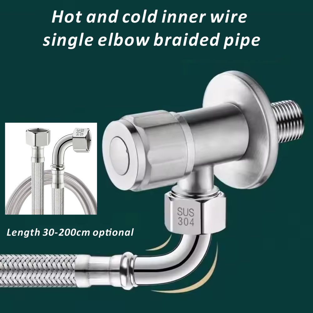 New 90° Bend Pipe Toilet Inlet - Flexible Hose Braided 리뷰 및 가격