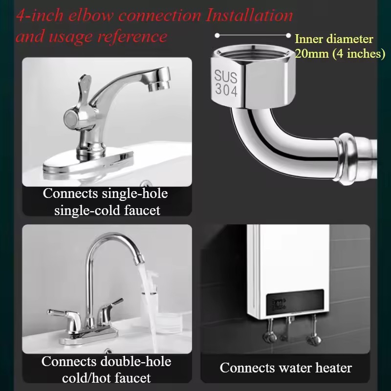 New 90° Bend Pipe Toilet Inlet - Flexible Hose Braided 리뷰 및 가격