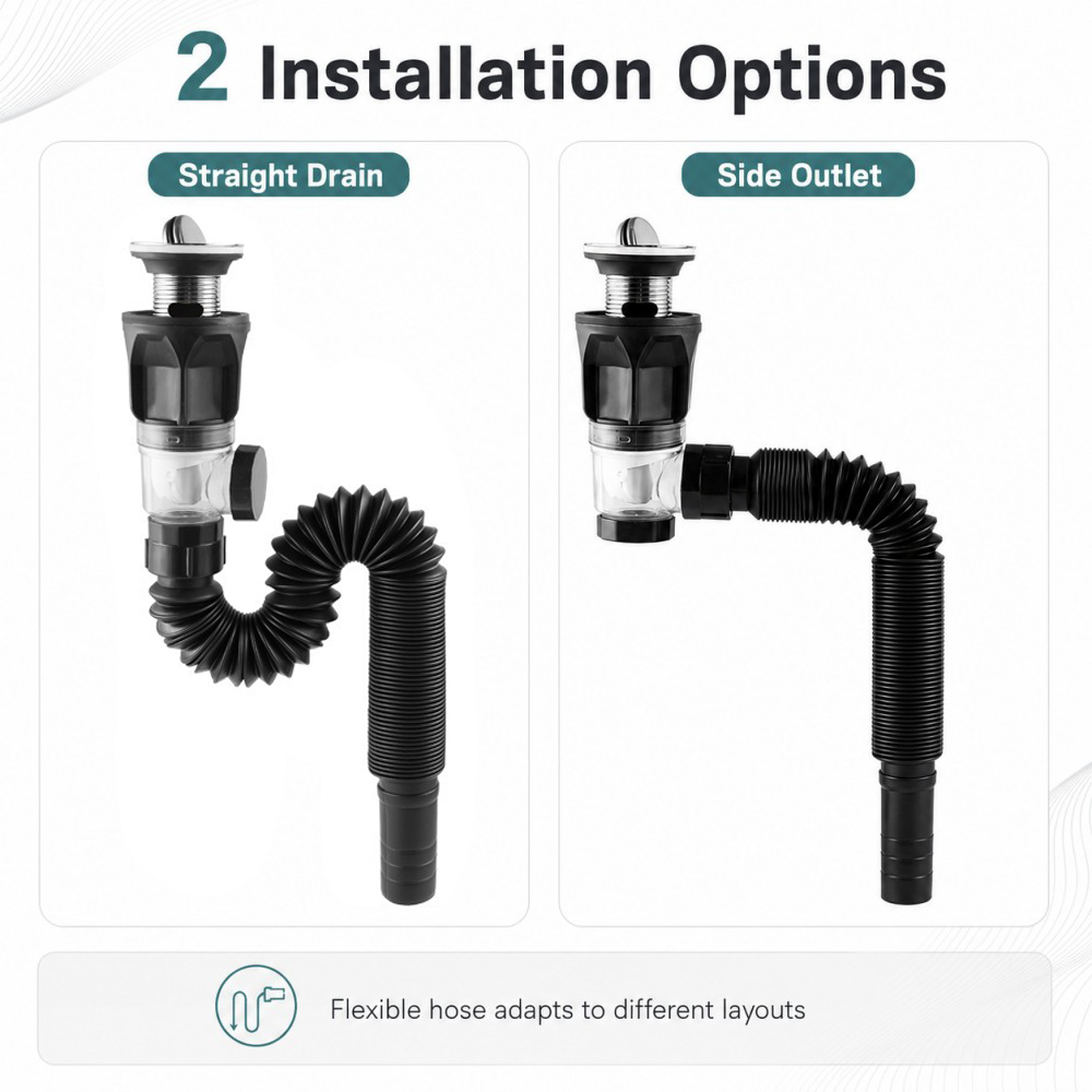 1-5pcs Bathroom Sink Drain Kit - Drain Pipe Clip 리뷰 및 가격