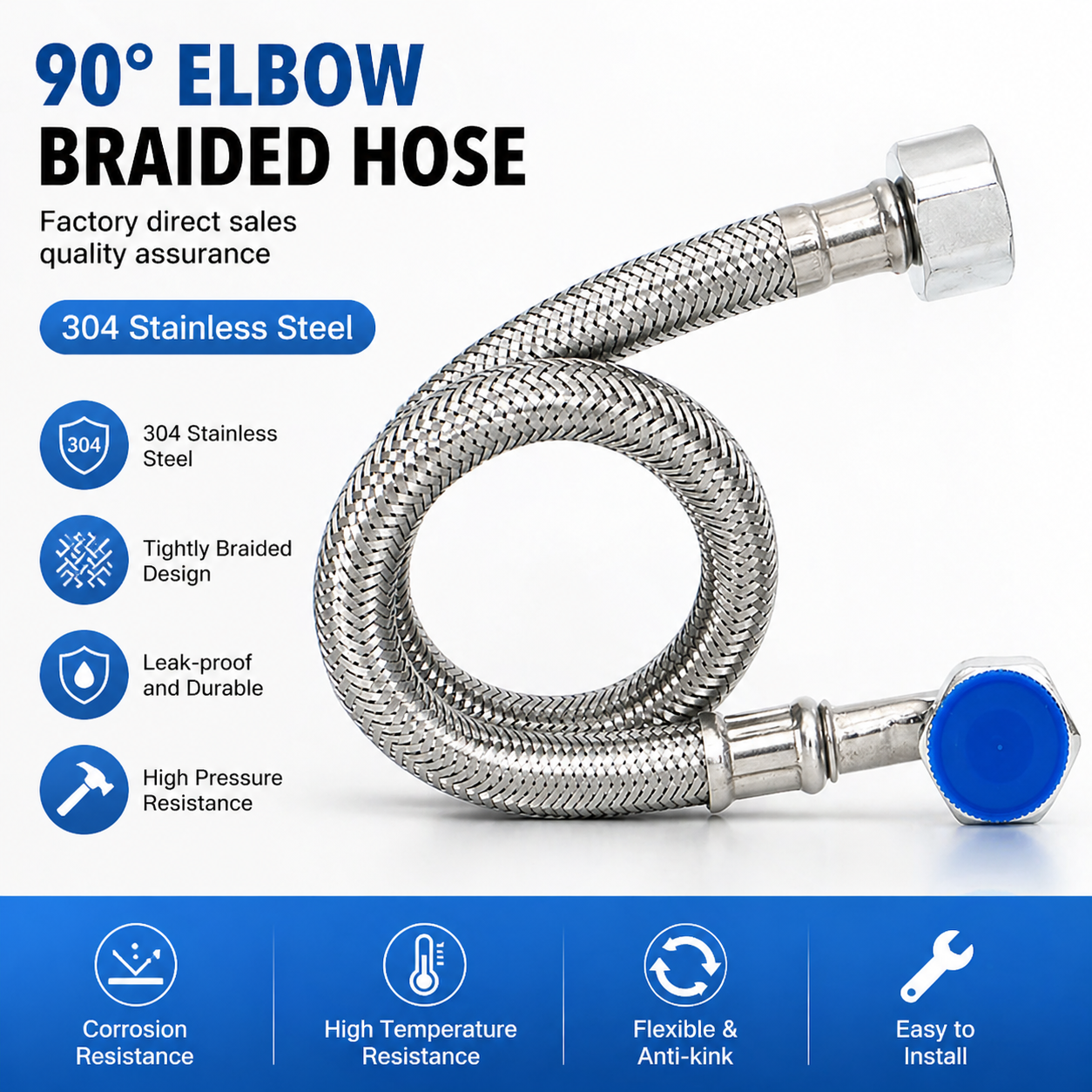 304 Stainless Steel Hose Angle - Flexible Hose Braided 리뷰 및 가격