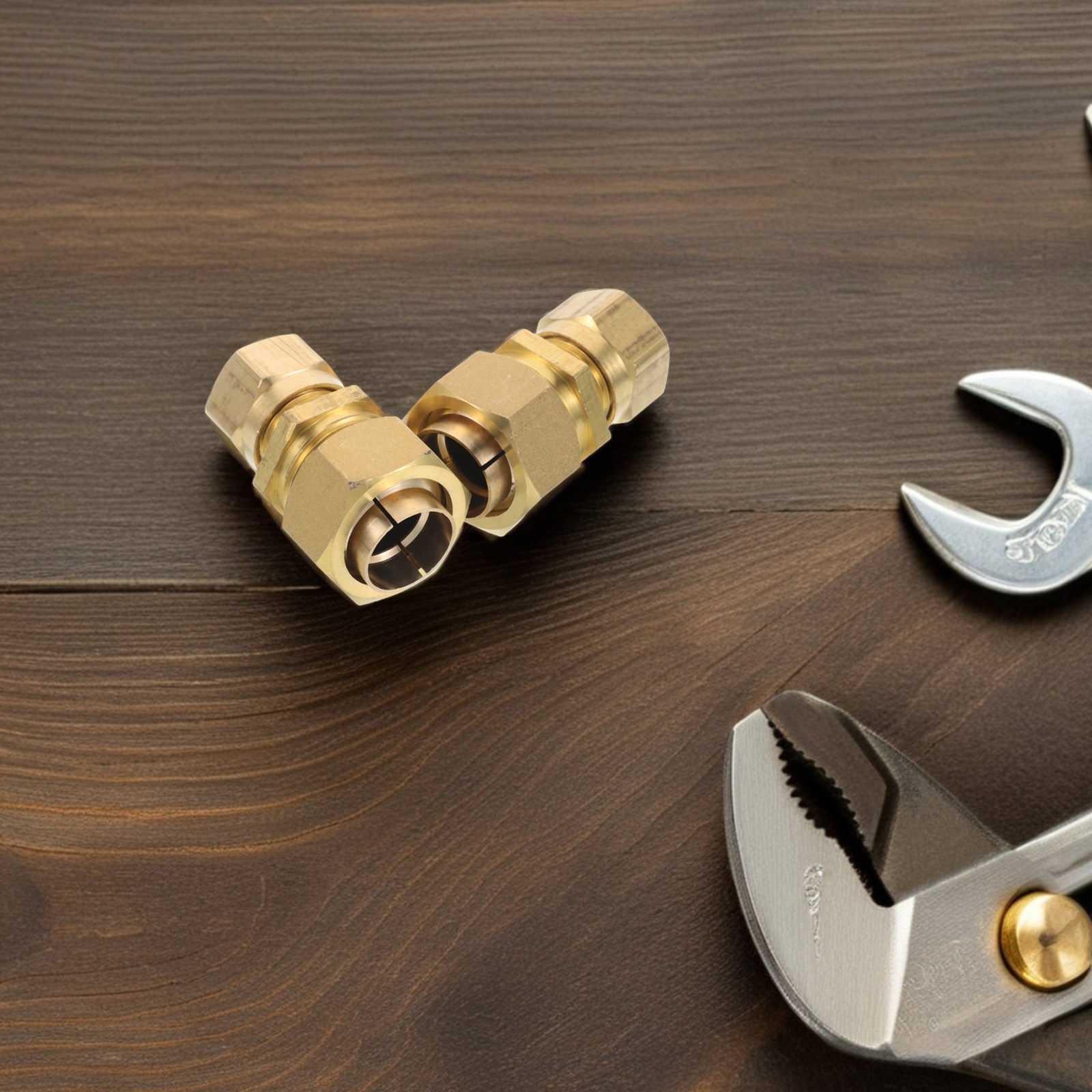 2Pcs Quick Connect Brass Pipe  - Compression Fitting Brass 리뷰 및 가격