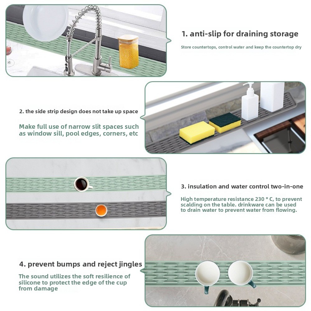 Non-slip Silicone Drainage Mat - Silicone Tap Washer 리뷰 및 가격