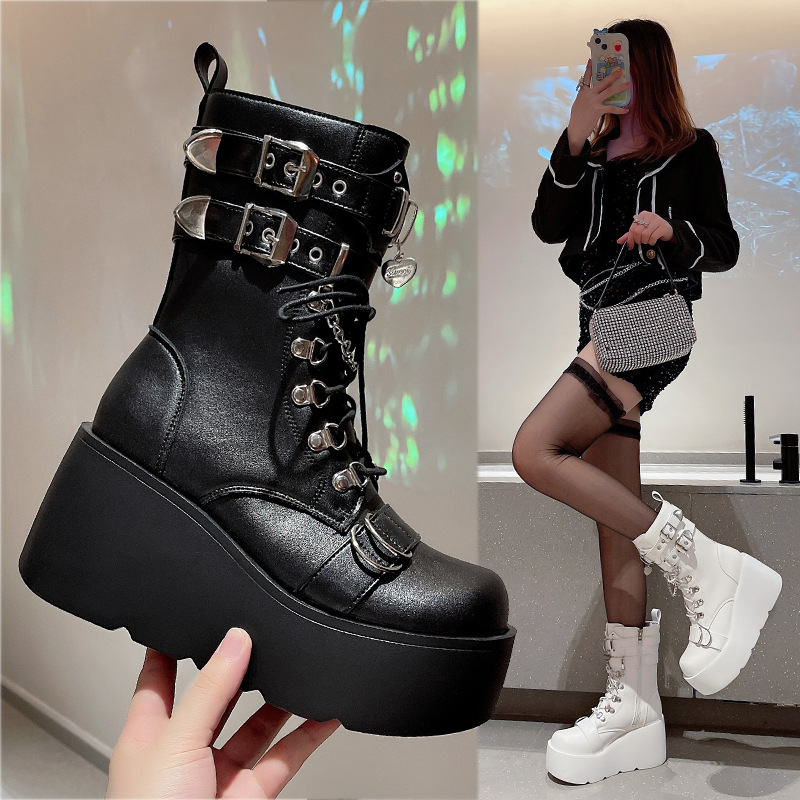 Punk Style Women's Boots Brand - Pipe Bending Spring 리뷰 및 가격